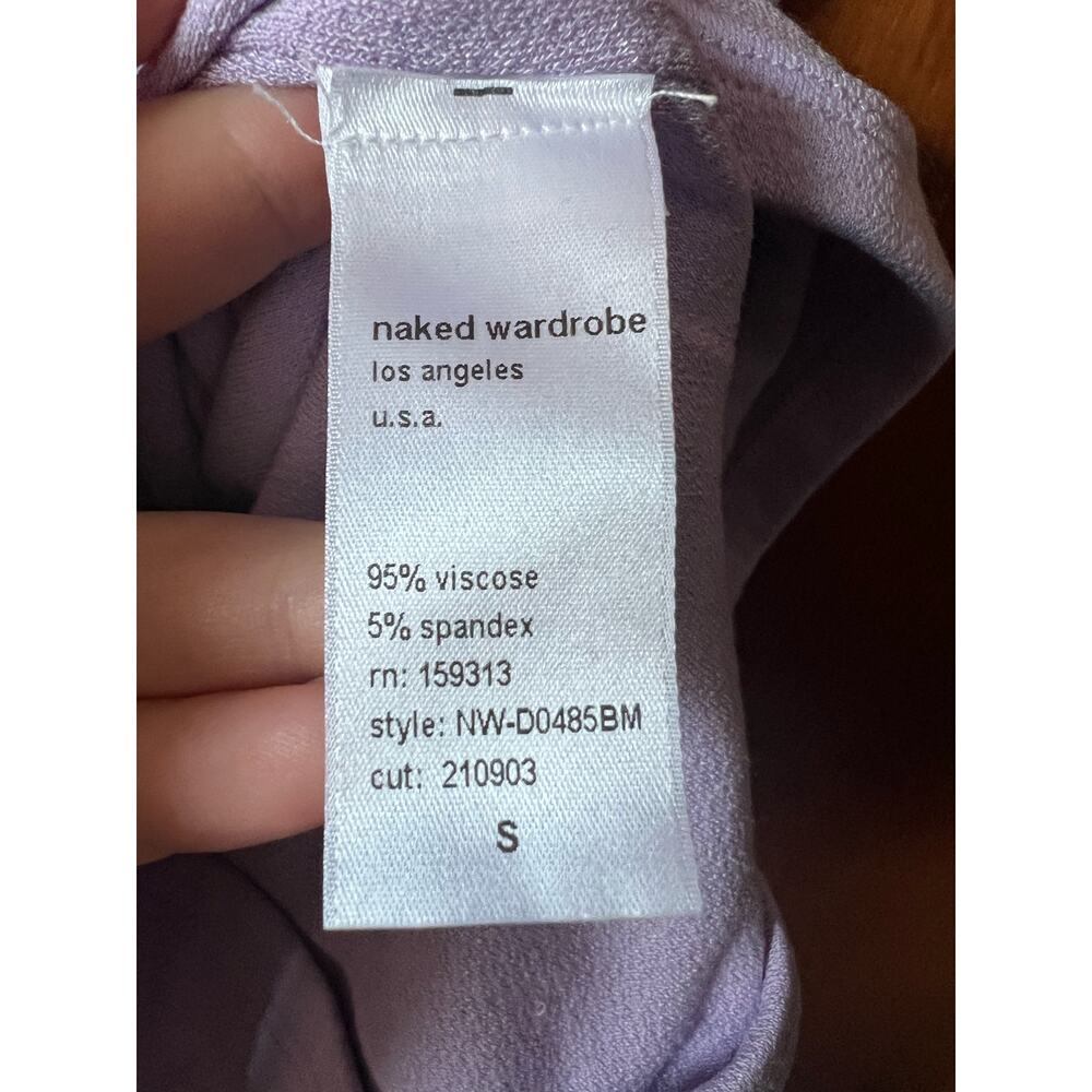 NWT Naked Wardrobe Baby Mama Women's Tank Mini Dress Racerback Purple Size S - Picture 7 of 9